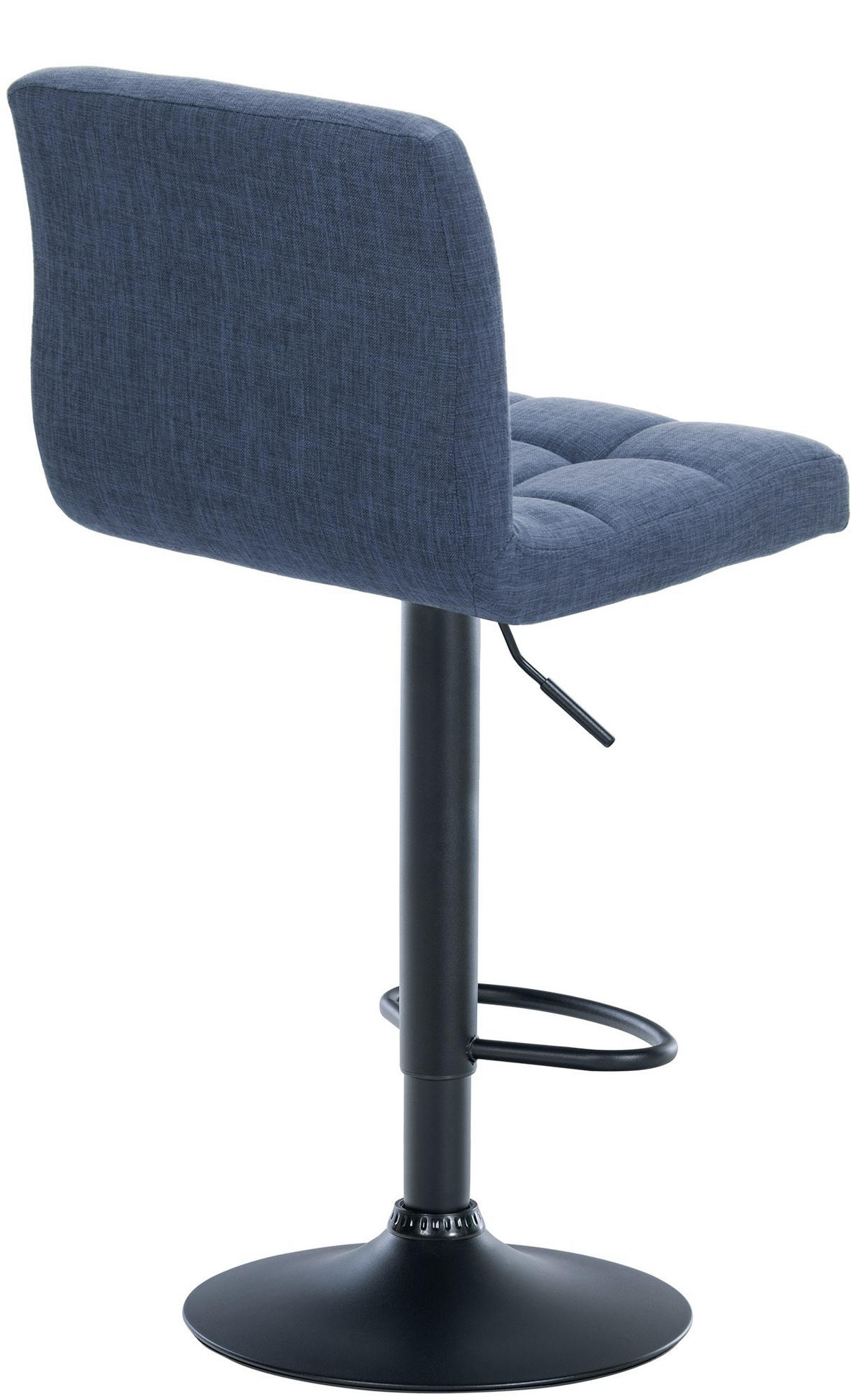 BARHOCKER MADRID Blau Stoff Schwarz - Blau, Textil/Metall (46/94/47cm) - DELUKE