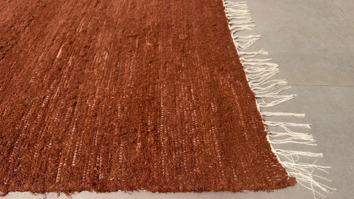 TEPPICH aus recycelter Baumwolle handgewebt bruin - Braun, Naturmaterialien (120/170cm) - AFK Living