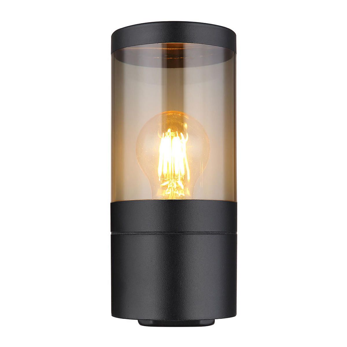 LED AUSSENWANDLEUCHTE Edelstahl Schwarz - Schwarz, Metall (10.2/24/15.5cm) - Globo Lighting