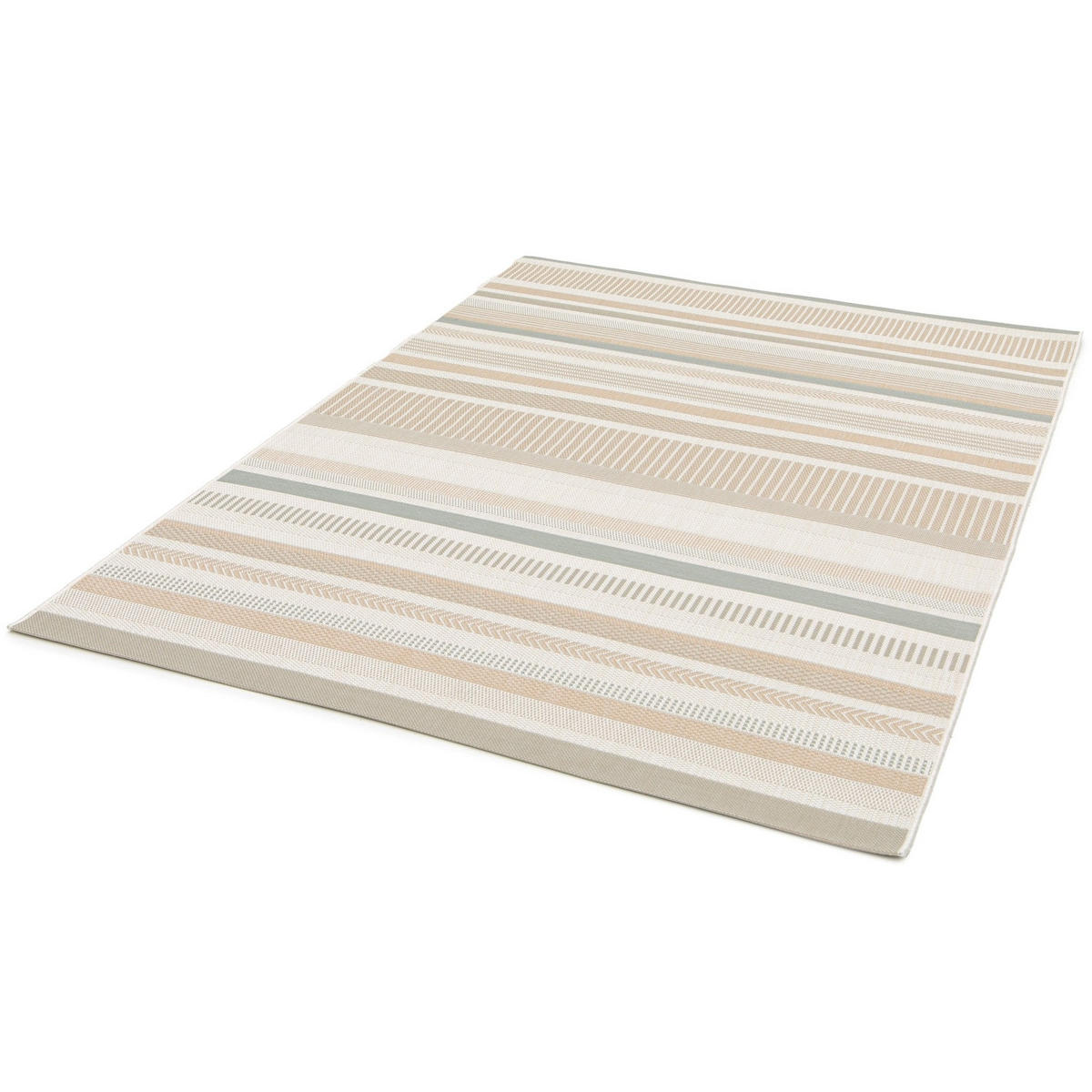 TEPPICH für Innen- und Außenbereich gestreift grün - Grün, Textil (160/230cm) - AFK Living