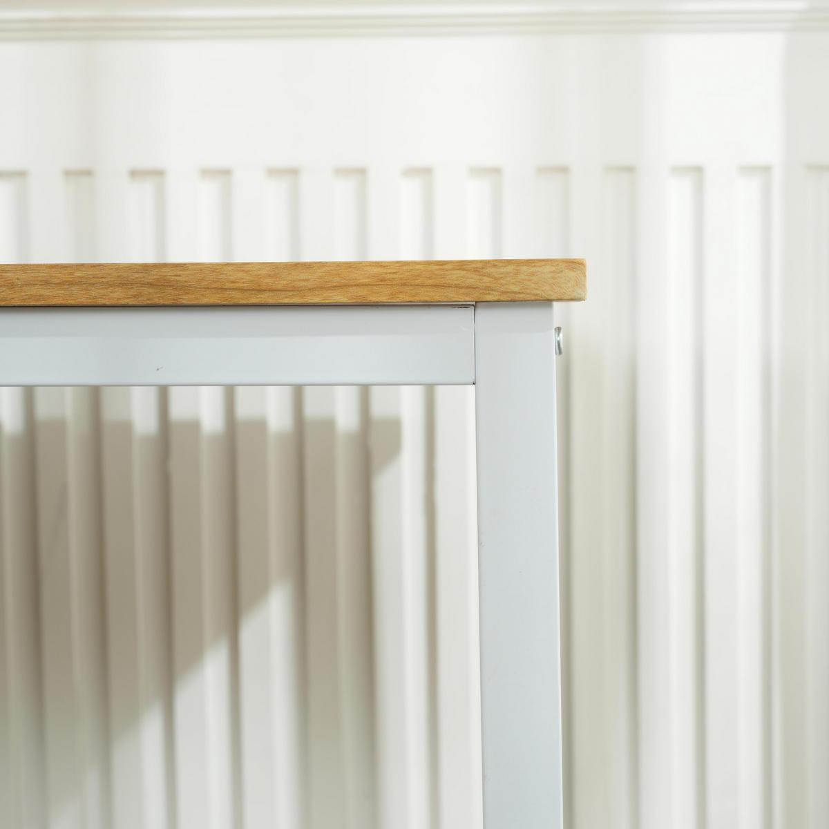 SCHREIBTISCH Beige - Beige/Weiß, Karton/Holzwerkstoff (50/110/75cm) - Urban Meuble