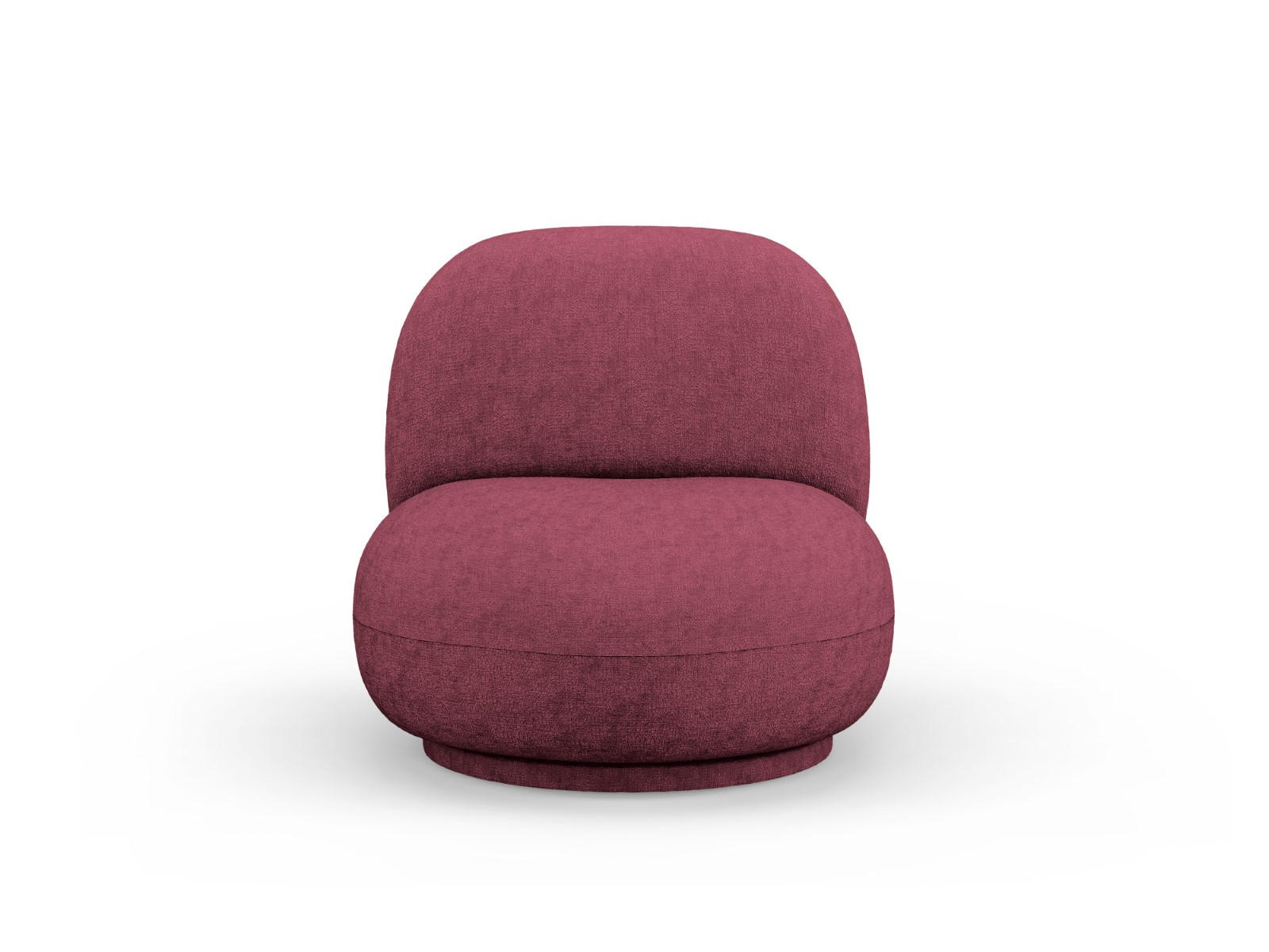 DREHSESSEL Chuck aus Chenille-Stoff karmesinrot - Rot, Textil (77/80/78cm) - Micadoni