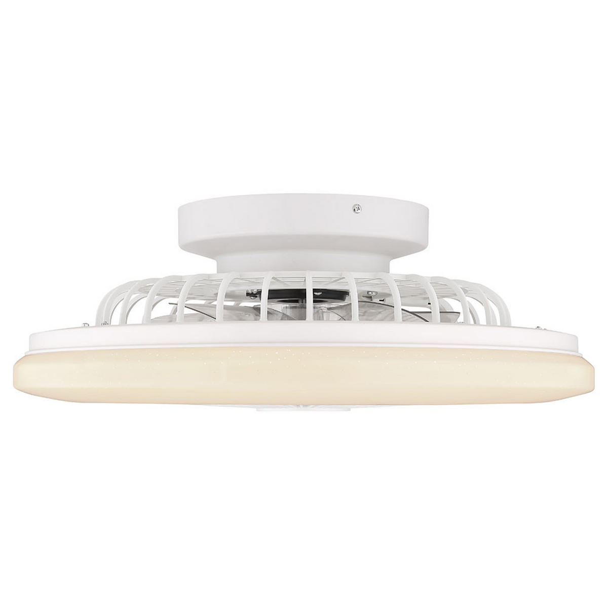 LED DECKENLEUCHTE TRAVO Weiß mit Ventilator - Weiß, Metall (50/50/17.5cm) - Globo Lighting