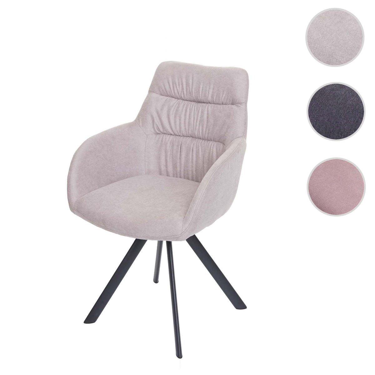 ESSZIMMERSTUHL Cremeweiß - Weiß, Textil (57/94/47cm) - MCW