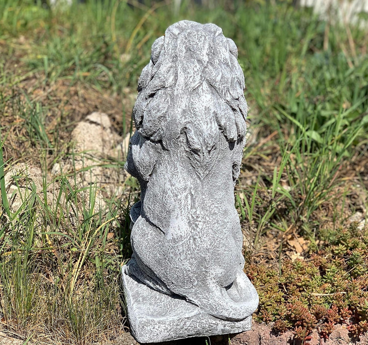 STEINFIGUR Löwe stehend frostfest Steinguss wetterfest - Grau, Stein (16/40/17cm) - stoneandstyle