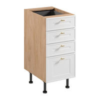 UNTERSCHRANK D40S4 AX – Sorento Sonoma Eiche Weiß – Weiß / Sonoma Eiche - Weiß/Sonoma Eiche, Holzwerkstoff (40/87/52cm) - ROYAL24_MARKT
