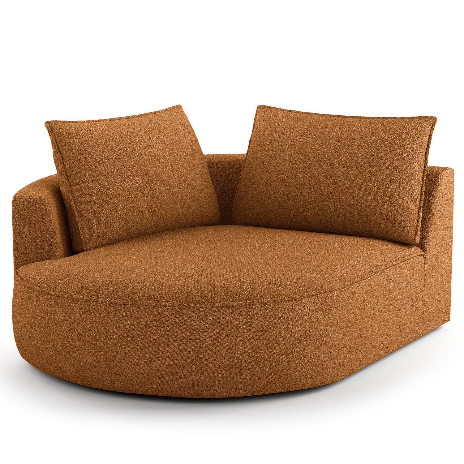 OTTOMANE - modular - Beige/Schwarz, Kunststoff/Textil (126/82/154cm) - home24