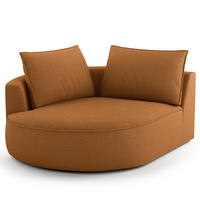 OTTOMANE - modular - Beige/Schwarz, Kunststoff/Textil (126/82/154cm) - home24