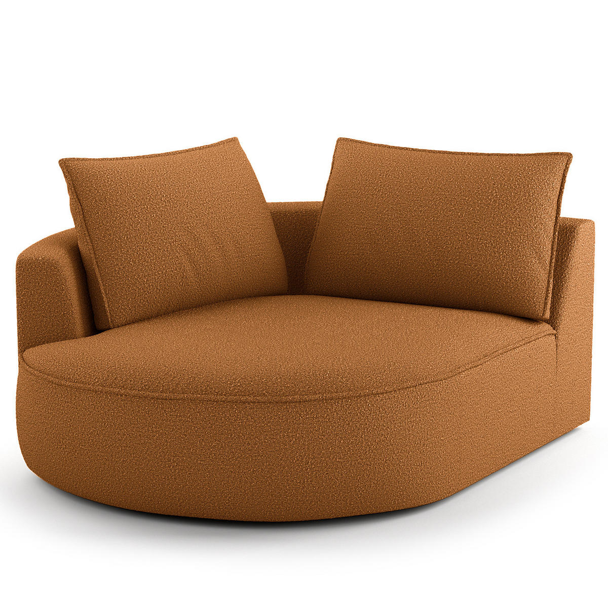 OTTOMANE - modular - Beige/Schwarz, Kunststoff/Textil (126/82/154cm) - home24