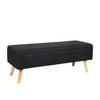 SITZBANK - Schwarz, Holz/Holzwerkstoff (110/40/40cm) - Relaxdays
