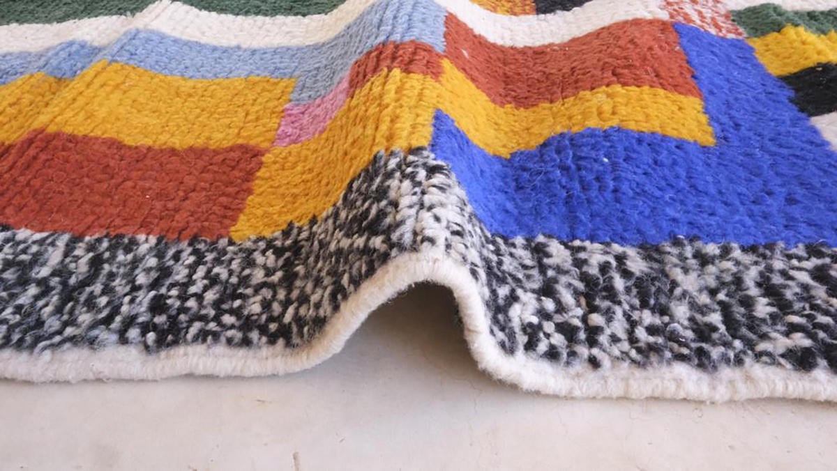 BERBERTEPPICH aus Marokko abstrakt farbig mehrfarbig - Multicolor, Naturmaterialien (219/282cm) - AFK Living