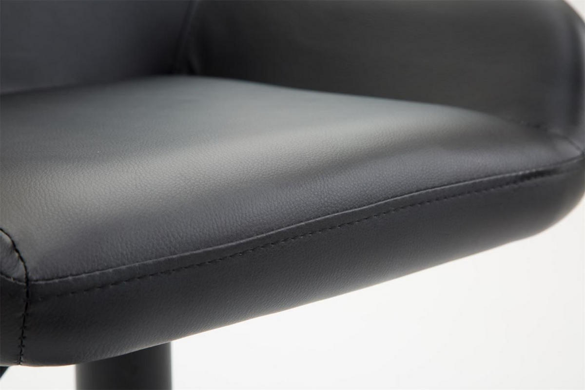 BARHOCKER Lederlook schwarz - Schwarz, Textil/Metall (51/89/52cm) - CLP