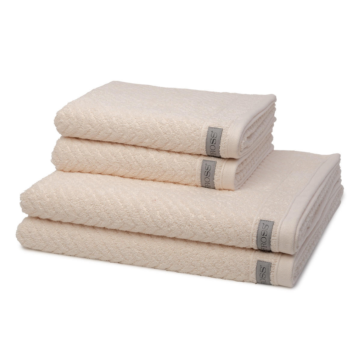 FROTTIERSET Smart 4-teilig - Naturfarben, Textil (50/100cm) - Ross