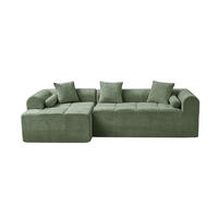 ECKSOFA 263/132.5/68 cm Grün Chenille - Grün, Textil (263/132.5cm) - Oxeza