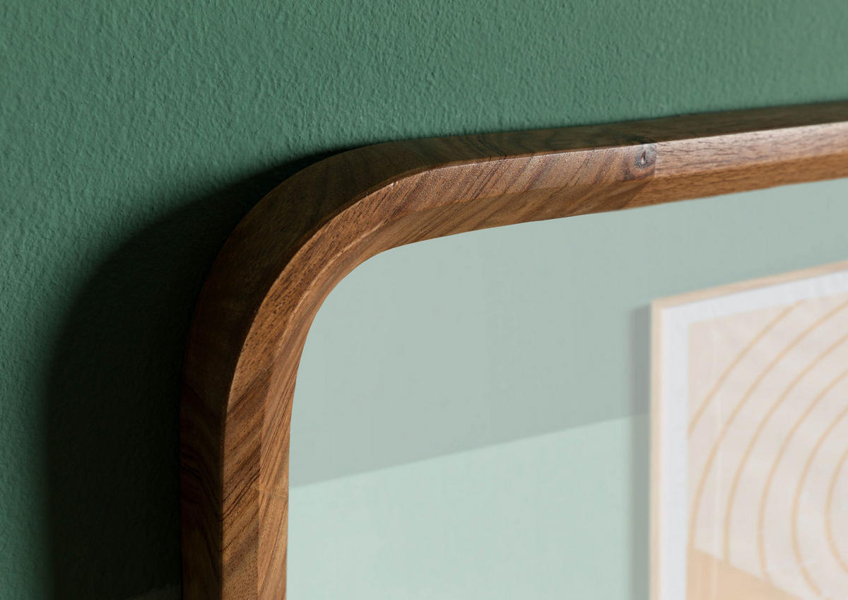 WANDSPIEGEL Sheesham 60x5x90 dunkelbraun lackiert MAILAND #240 - Dunkelbraun, Holzwerkstoff (60/90/5cm) - Massivmoebel24