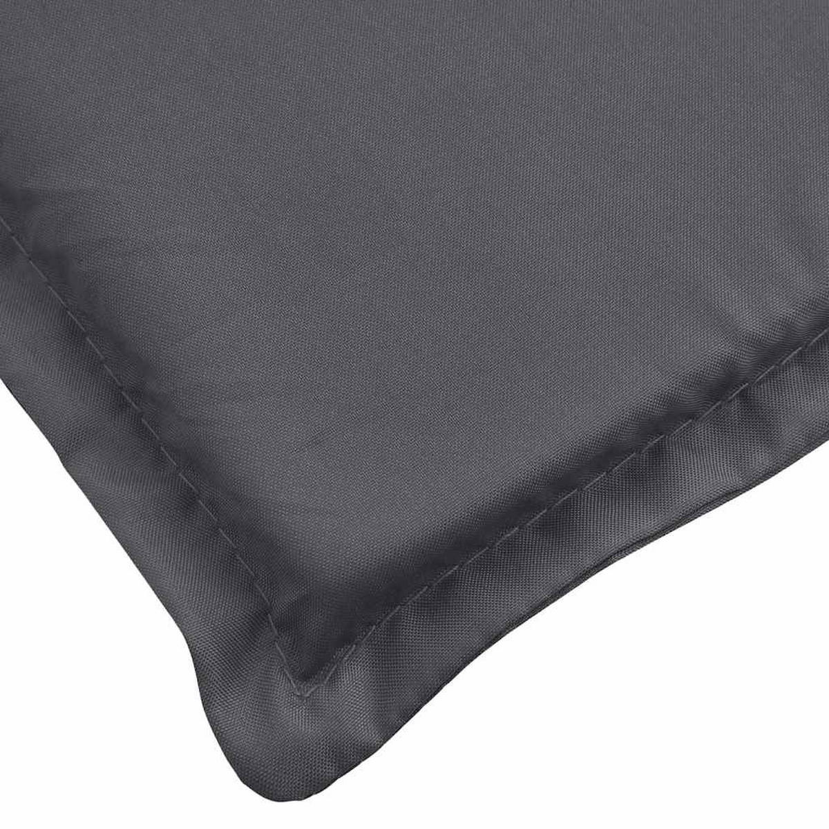 SONNENLIEGEN-AUFLAGE Anthrazit 186/58/4 Cm Oxford-Gewebe - Anthrazit, Textil (58/4/186cm) - vidaXL