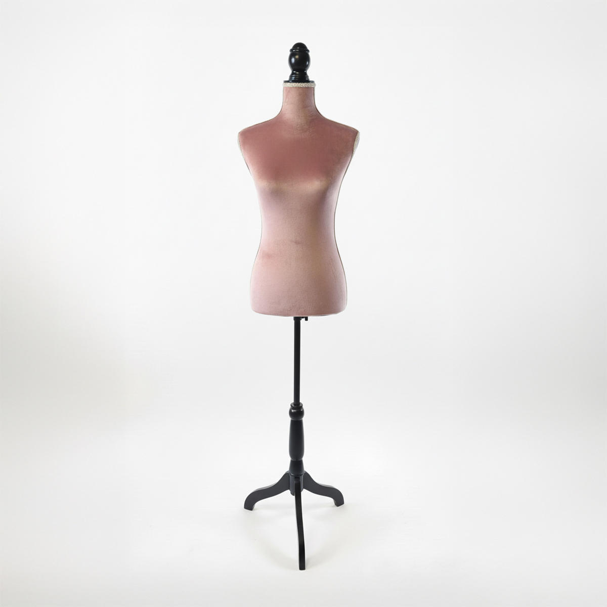 ŠICÍ panna - růžová, dřevo/textil (41/167/34cm) - Relaxdays