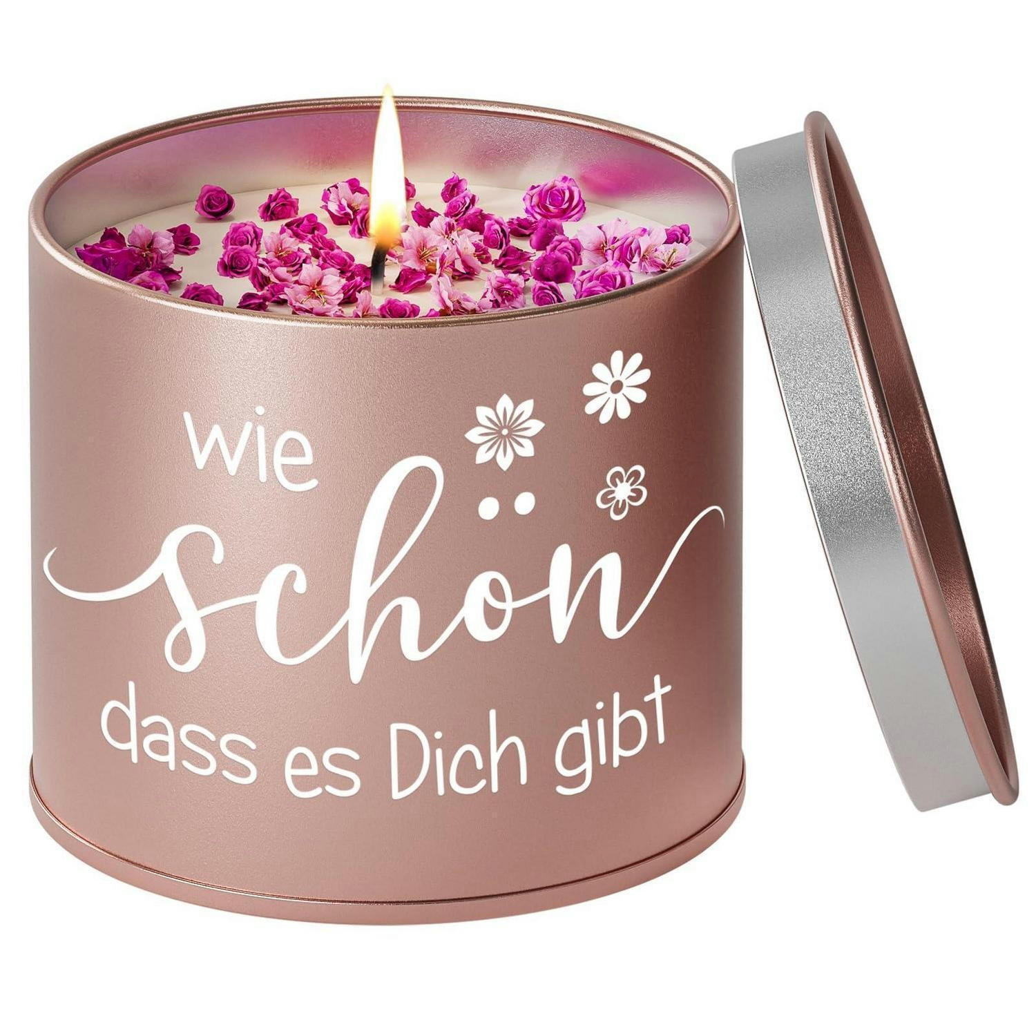 DUFTKERZE Lavendel 50 Stunden Brenndauer Roségold - Goldfarben, Metall (7.5cm)