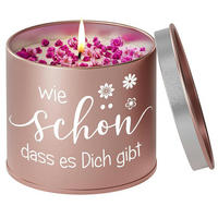 DUFTKERZE Lavendel 50 Stunden Brenndauer Roségold - Goldfarben, Metall (7.5cm)