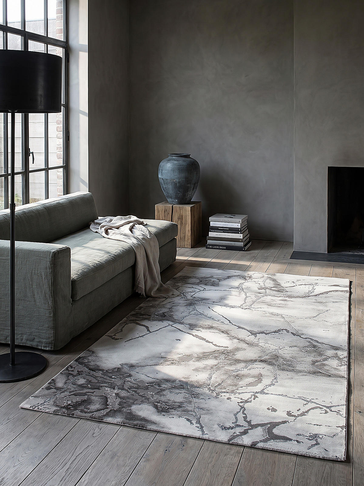 KURZFLORTEPPICH Abstrakt SVEDA Polypropylen Grau 160 x 230 cm - Grau, Textil (160/230cm) - KADIMA DESIGN
