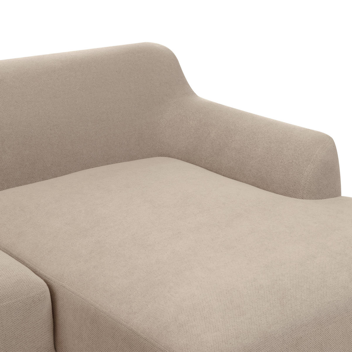 ROHOVÁ POHOVKA 3-místná Látka Taupe levostranná Sosjo - šedohnědá, textil (251/132cm) - Beliani