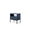 NACHTISCH - Bettisch Melody MS54 Dunkelblau + Schwarz - Schwarz/Dunkelblau, Holzwerkstoff (54/56/39cm) - Möblo