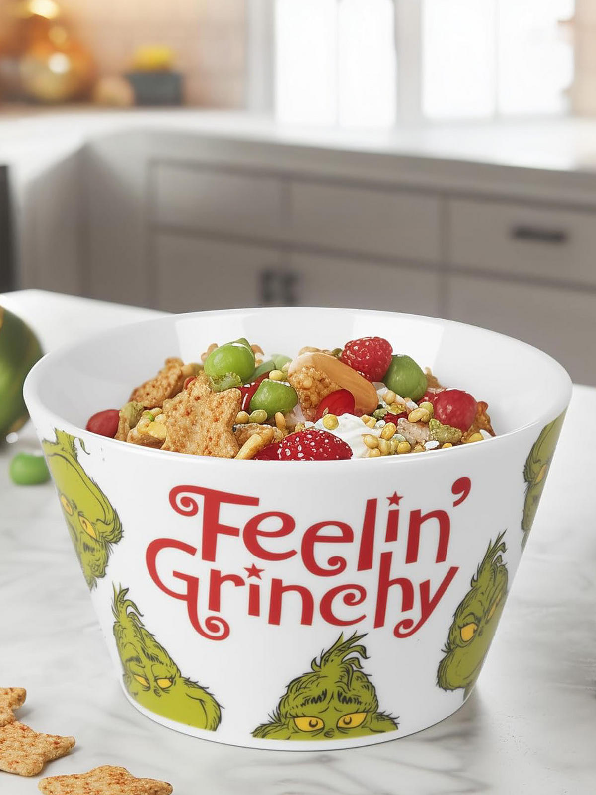 MÜSLISCHALE The Grinch Weiß 500 ml - Weiß, Keramik (14cm) - United Labels