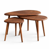 COUCHTISCH 3er Set Tira Braun - Braun, Holzwerkstoff (50/80/52cm) - Concept Usine