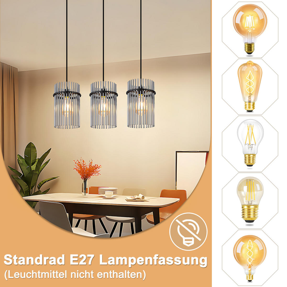 PENDELLEUCHTE Willow 48/5/150 cm - Schwarz, Glas (48/5/150cm) - ZMH