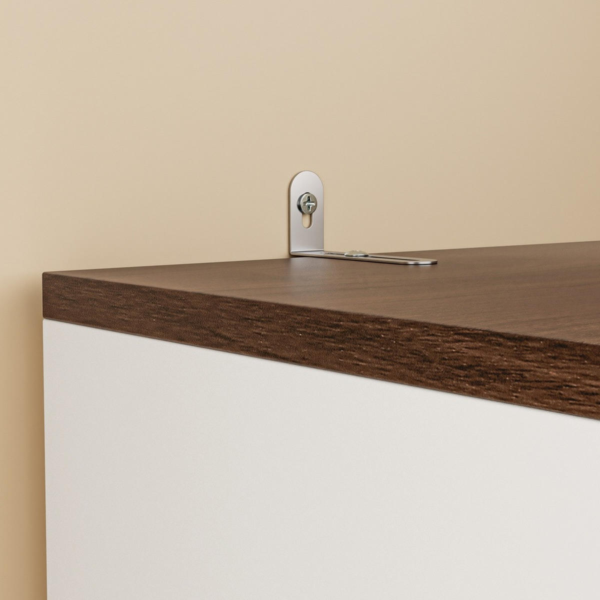OFFENER Kleiderschrank mit Kleiderstange KSB02-W - Ahornfarben, Fell (55/187/25cm) - SoBuy