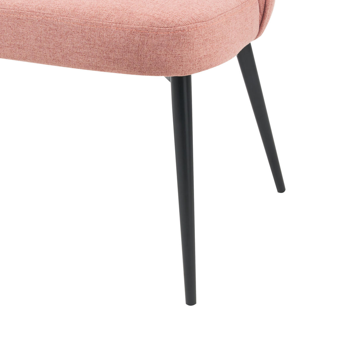 2-SITZER-KÜCHENSOFA rosa Osby - Pink/Schwarz, Textil (130/85/49cm) - Beliani