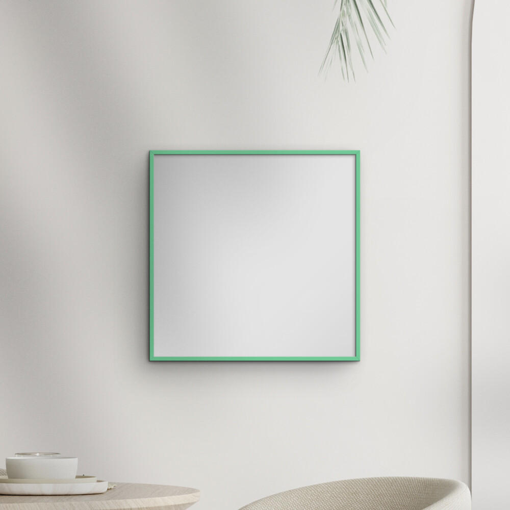SPIEGEL - Minzfarbenes Holz - Mintgrün, Holz/Papier (50/50/2cm) - Poster&Frame