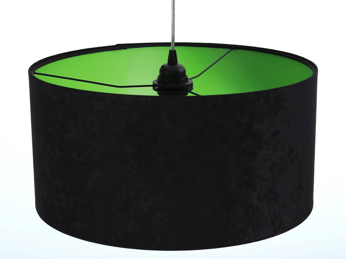 HÄNGELEUCHTE Grün 50/25 cm - Schwarz/Grün, Kunststoff (50/0.8/25cm) - ONZENO