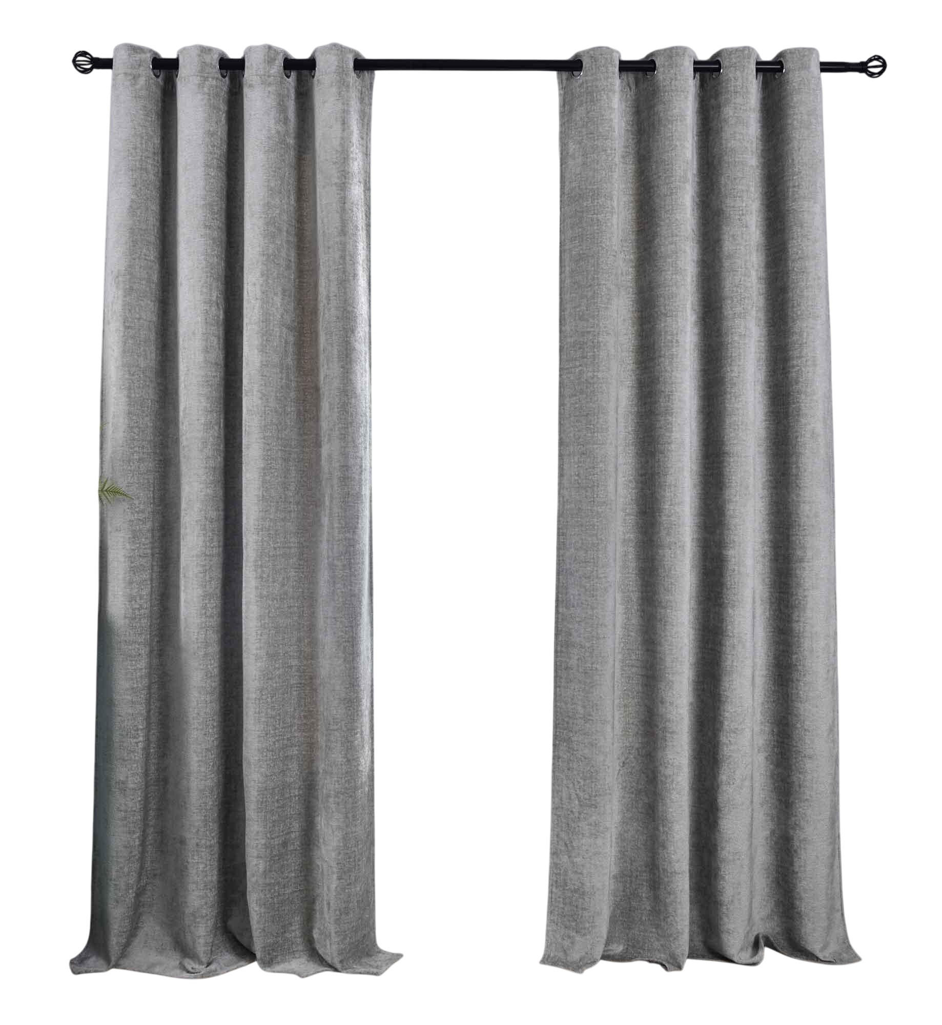 VORHANG 2ER SET »Nürnberg« HxB 245x135 cm Grau - Grau, Textil (135/245cm) - Gardinenbox