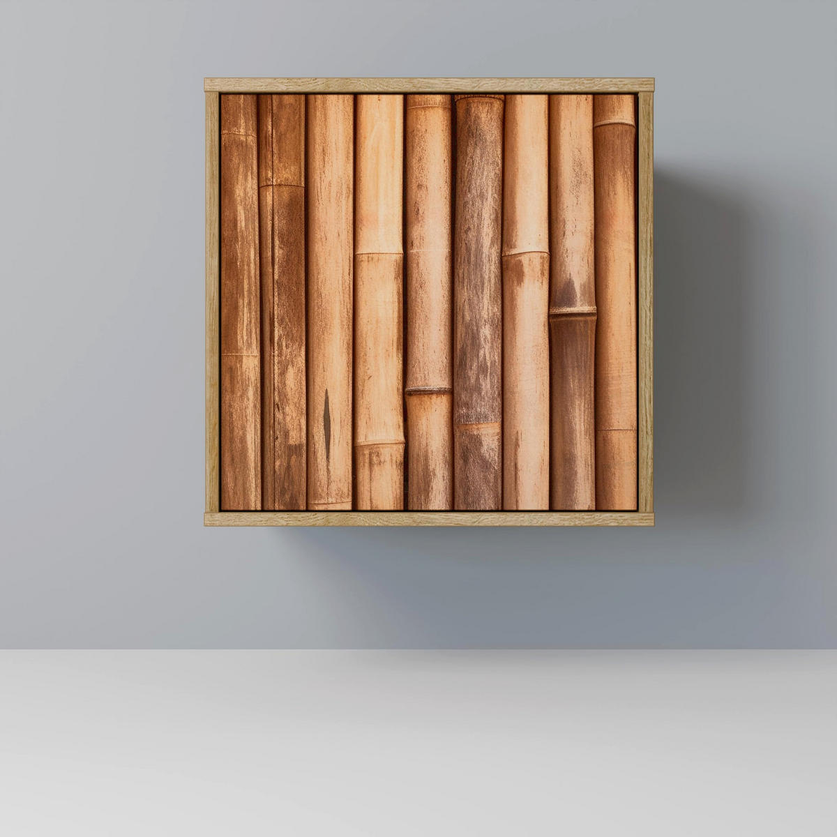 SIDEBOARD NATURAL WOOD, Eichefarben, 57,5x42x77,5 cm, Schräge Buchenholzfüße - Eichefarben/Buchefarben, Holzwerkstoff/Buchenholz (57.5/77.5/42cm) - SpaceRebels