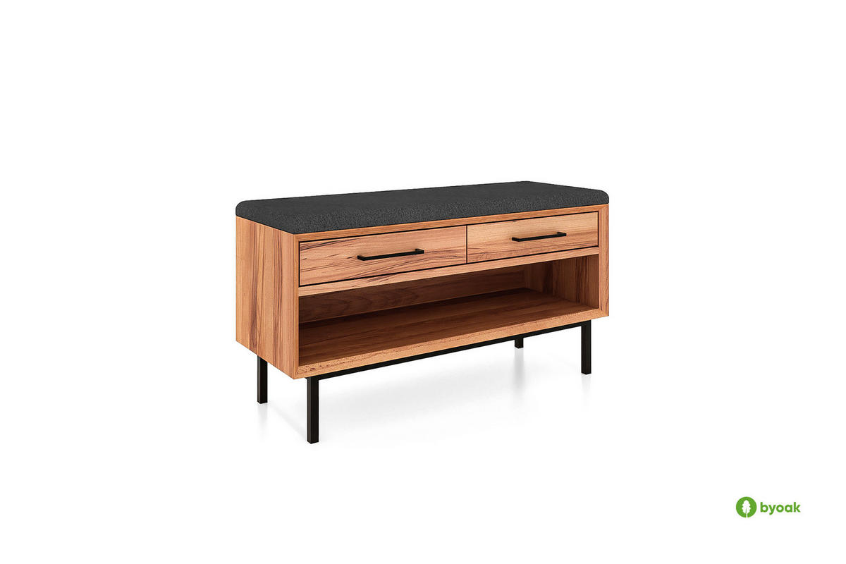HALLENBANK LEON Kernbuche - Kernbuche, Holz (97/52/36cm) - byoak