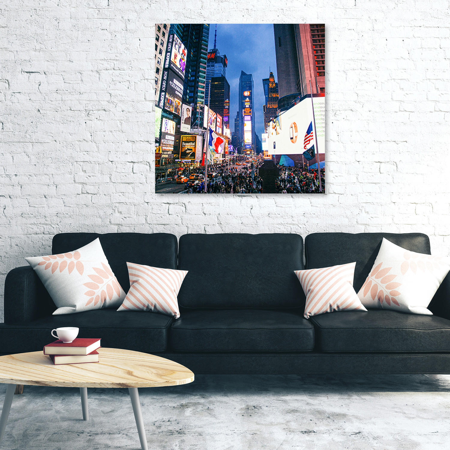 WANDBILD städte und architektur farbe - Multicolor, Textil (50/50cm) - Feeby