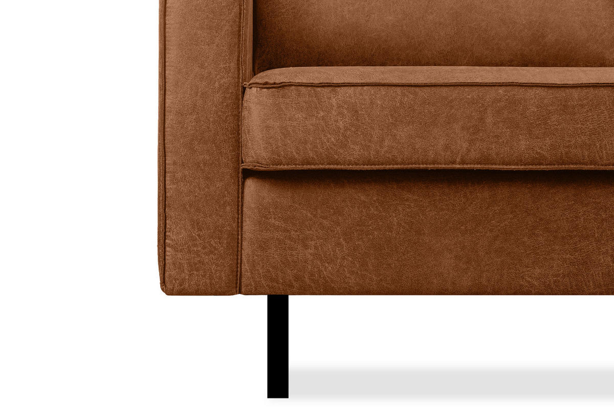 1,5-SITZER-SESSEL INVIA mit Armlehnen vintage, Lederoptik-Stoff, Rot - Rot/Schwarz, Textil (116/87/98cm) - KONSIMO®