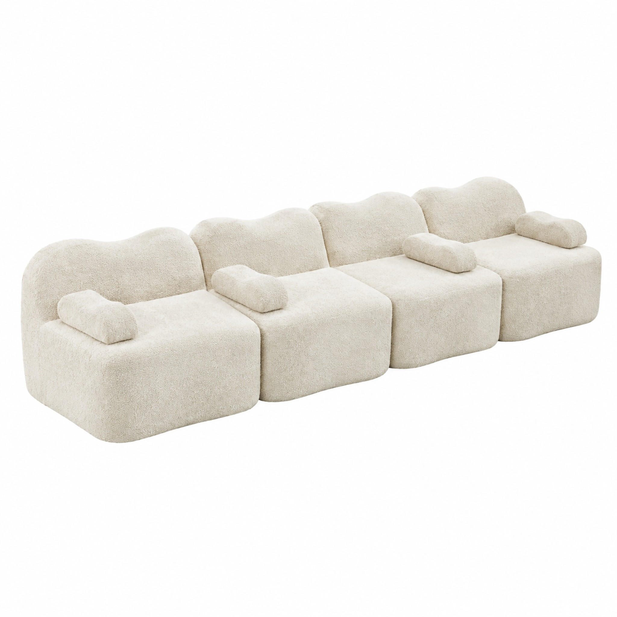 Meubliv Sofa Beige 98x70x384 cm