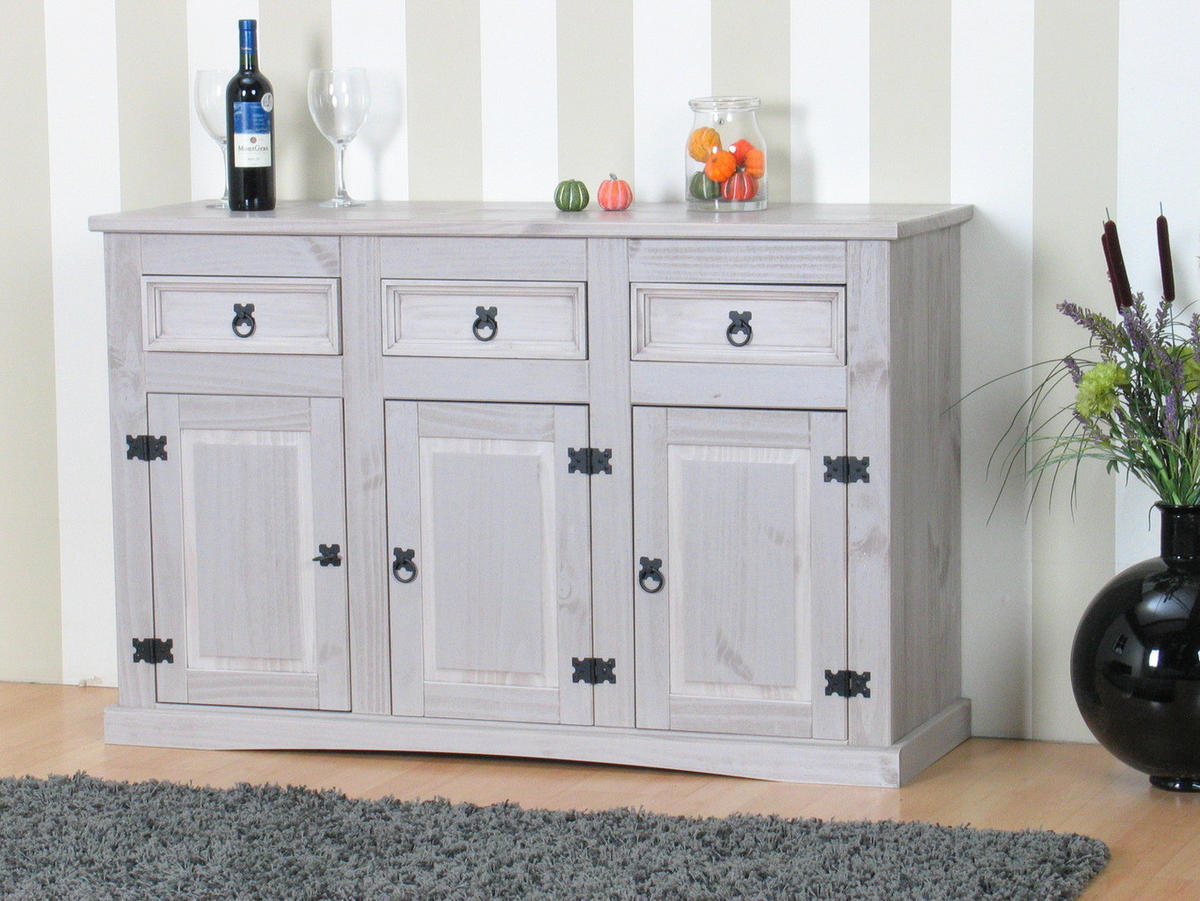 SIDEBOARD grau - Grau, Holzwerkstoff (132/84/44cm) - ebuy24