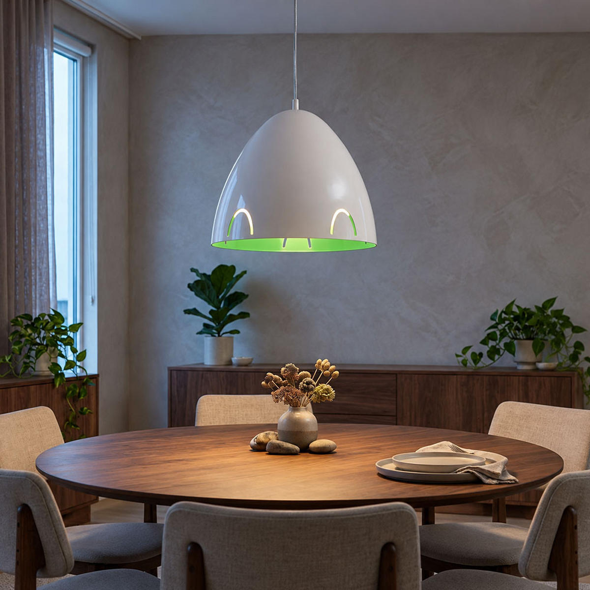 LED HÄNGELEUCHTE Metall Weiß FRASSI - Weiß, Metall (27.5/27.5/110cm)