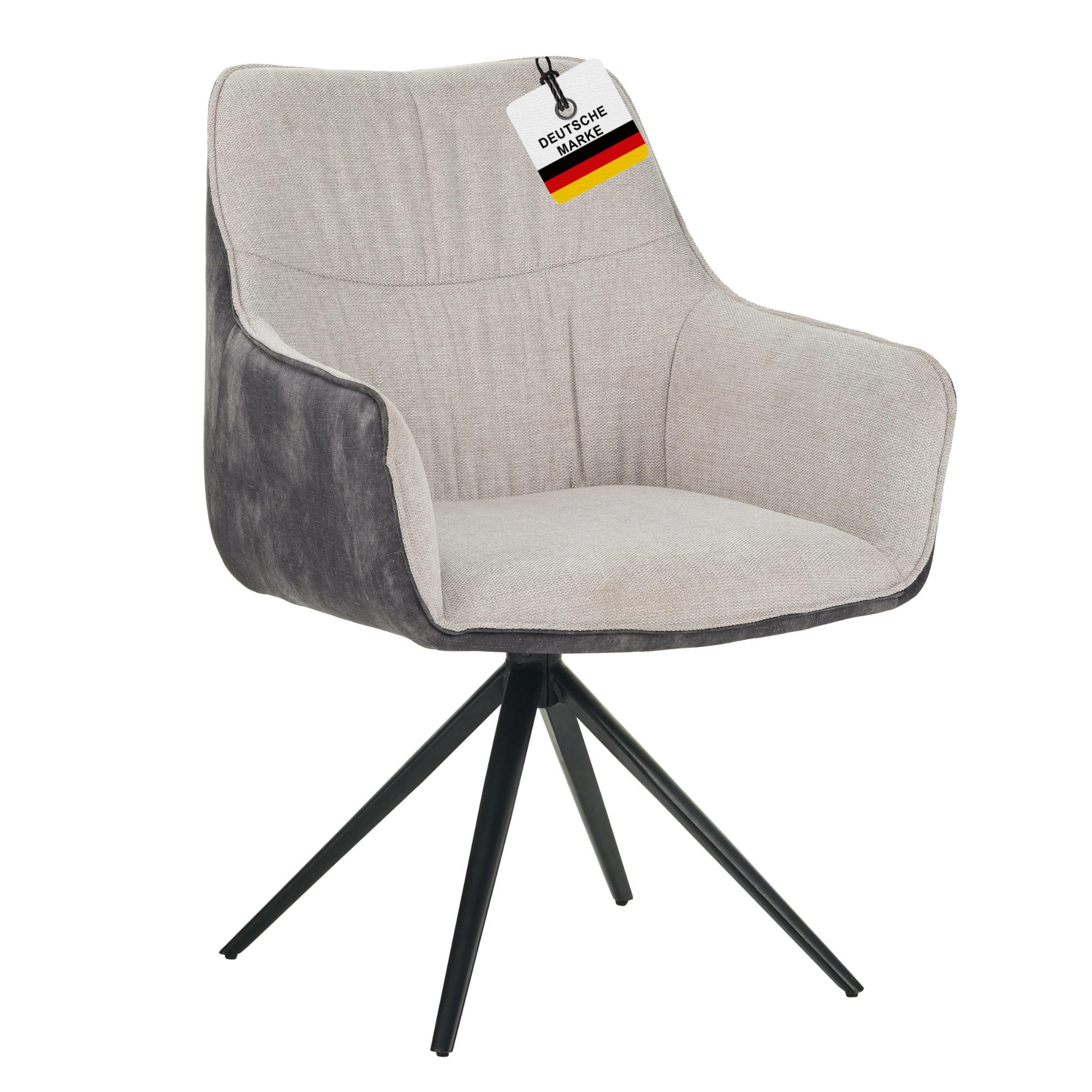 DREHSTUHL PULA - Beige, Textil/Metall (64/89/64cm) - Albatros