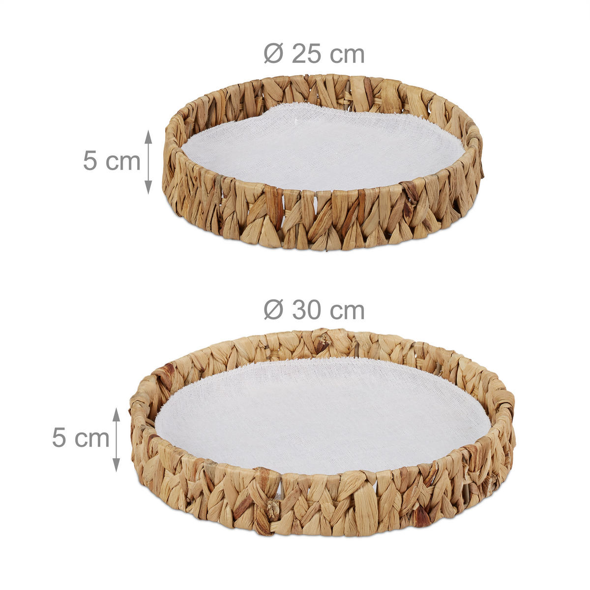 2XOVOCNÁ miska - viacfarebná, textil (5cm) - Relaxdays