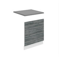 PREDNÝ panel pre umývačky riadu, priemer 60 cm, bez rukoväte, Glamour Wood - svetlosivá, drevo (60/57/1.6cm) - B BELINI GROUP