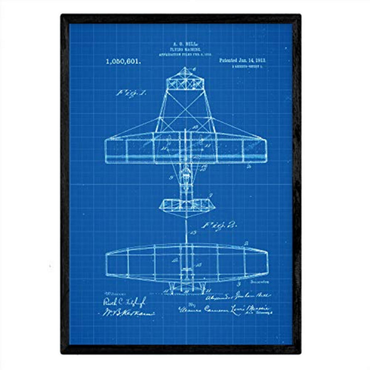 POSTER Ebene Patent A3 Rahmenlos - Klar, Papier (29.7/5/42cm) - Nacnic