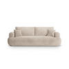 SOFA ausklappbar mit Bettkasten Ella aus strukturiertem Stoff sandfarben 3 Sitzplätze - Sandfarben, Textil (108/94/271cm) - Micadoni