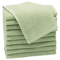 GÄSTETÜCHER, 10er-Set, 30x50 cm, 100% Baumwolle, Grün - Hellgrün, Textil (30/50cm) - Zollner