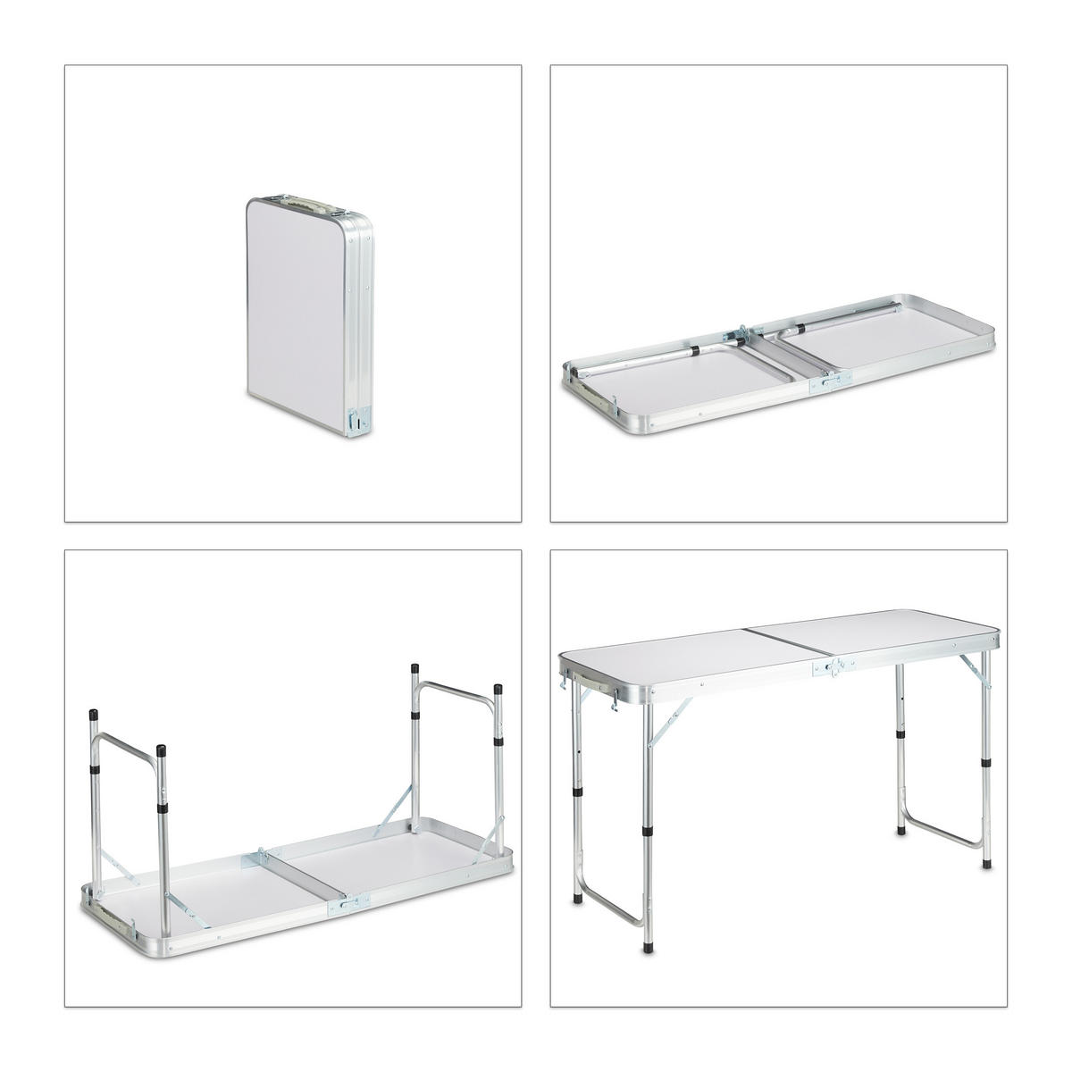 CAMPINGTISCH - Multicolor, Holzwerkstoff/Textil (47/120/70cm) - Relaxdays