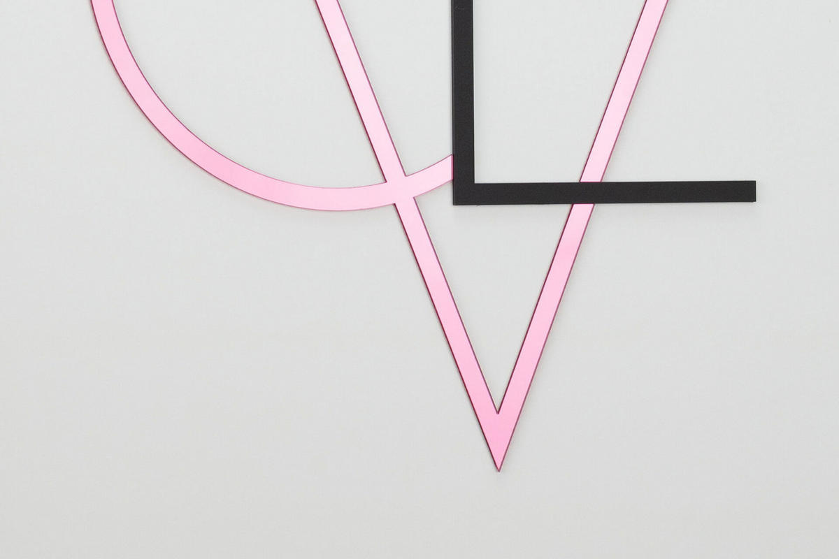 WANDBILD Rosa 50/70 cm - Pink/Schwarz, Glas (1.85/70cm) - KUNSTLOFT