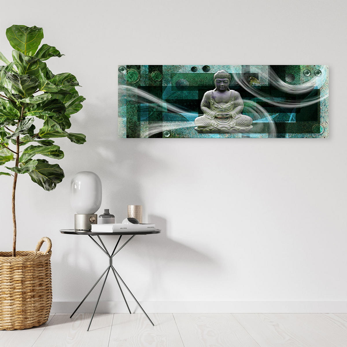 KUNSTDRUCK Grün 120/40 cm - Grün, Textil (120/40cm) - KUNSTLOFT